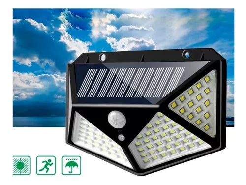 Foco Solar 100 Led Sensor Movimiento