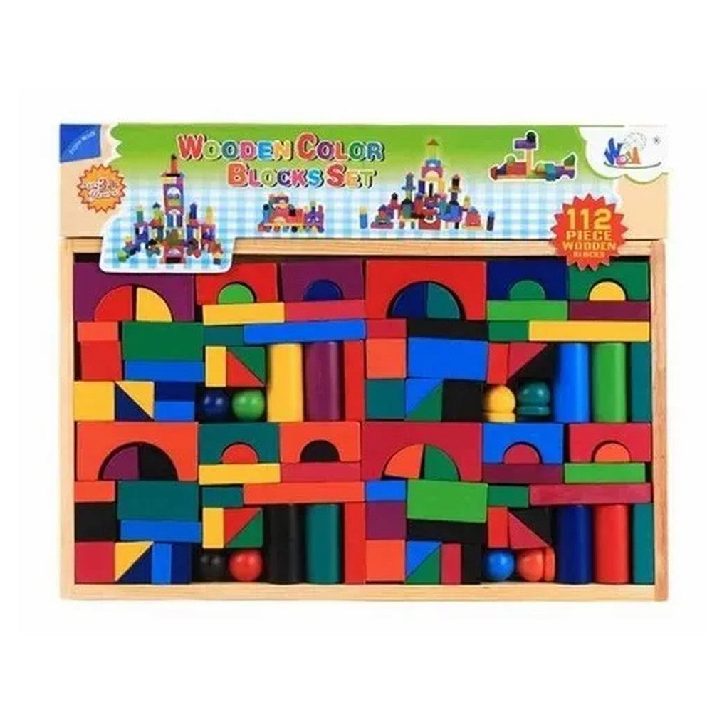 Bloque Madera 112 Piezas Kit Niños Educa - CompraClickYa.cl