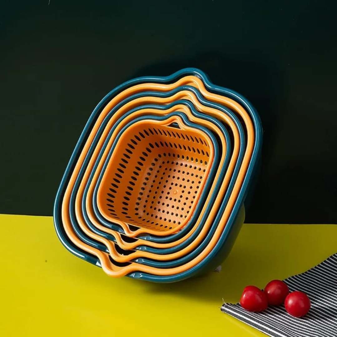 Pack 3 Coladores Con Bowl Para Verduras - CompraClickYa.cl