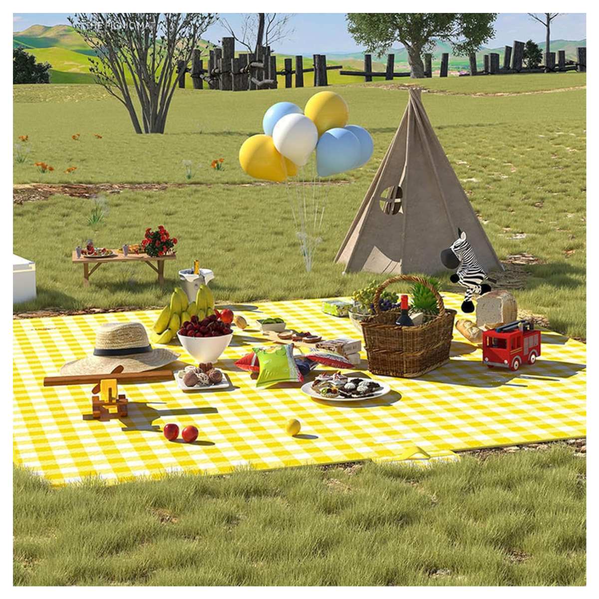 Manta de picnic a cuadros impermeable - CompraClickYa.cl