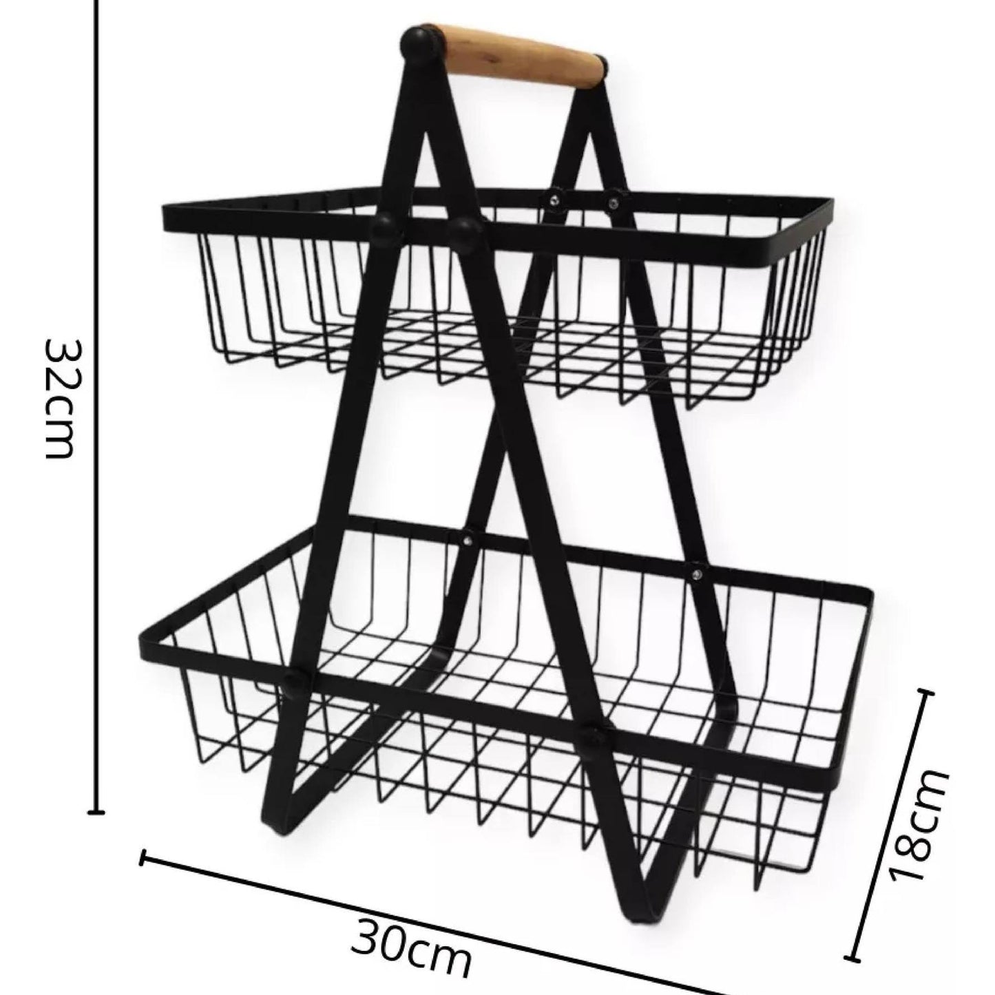 Cesta Metálica De 2 Niveles Frutas Y Mul - CompraClickYa.cl