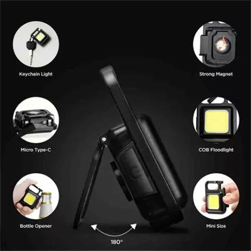 Mini Linterna Led Cob 800 Lumens Usb - CompraClickYa.cl