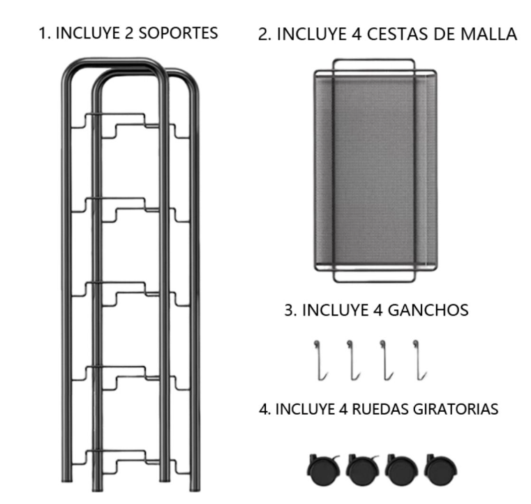 ESTANTE MODERNO ORGANIZADOR 4 NIVELES - CompraClickYa.cl