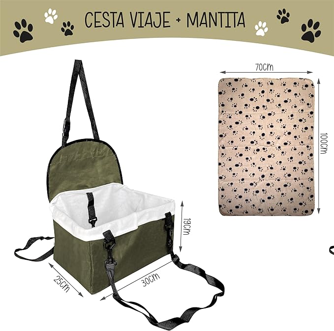 ASIENTO DE AUTO PARA MASCOTAS - CompraClickYa.cl