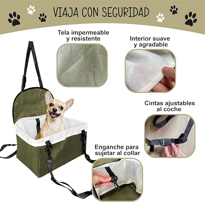 ASIENTO DE AUTO PARA MASCOTAS - CompraClickYa.cl