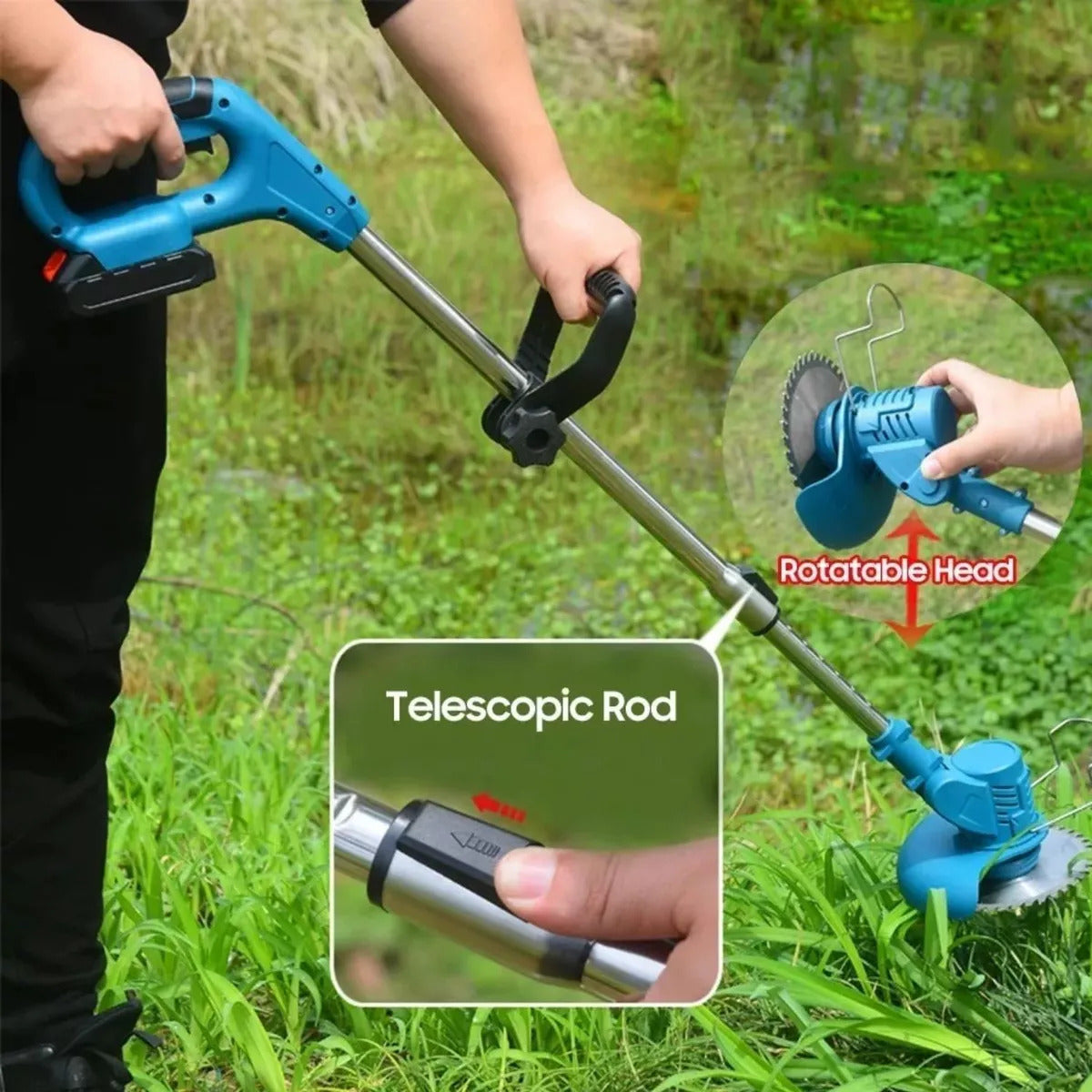 Podadora De Cesped Inalambrica 1 Bateria - CompraClickYa.cl