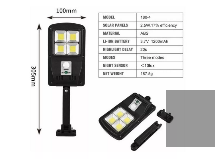 Foco Solar Led Exterior 48cob