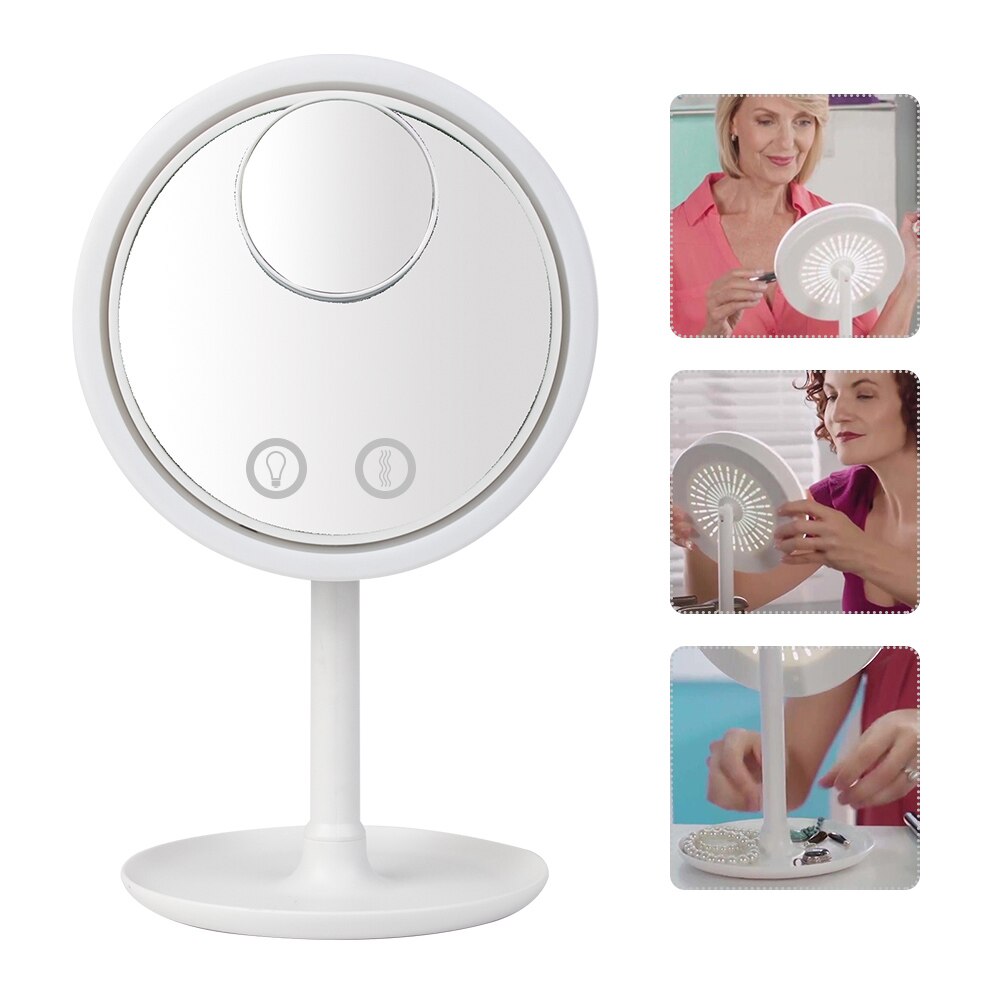 Espejo Led 3 en 1 C/Aumento y Ventilador - CompraClickYa.cl