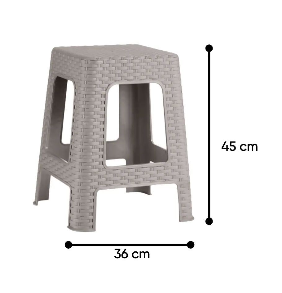 Pack De 4 Banquito cuadrado banco Piso - CompraClickYa.cl