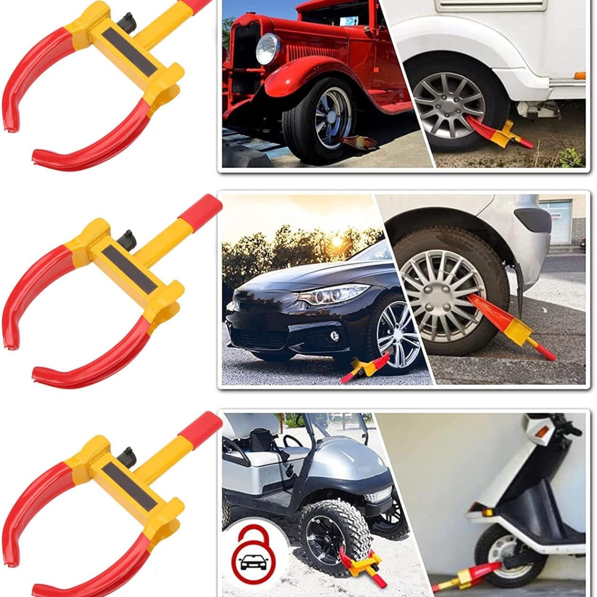 Cerradura Tenaza para Rueda Antirrobo - CompraClickYa.cl