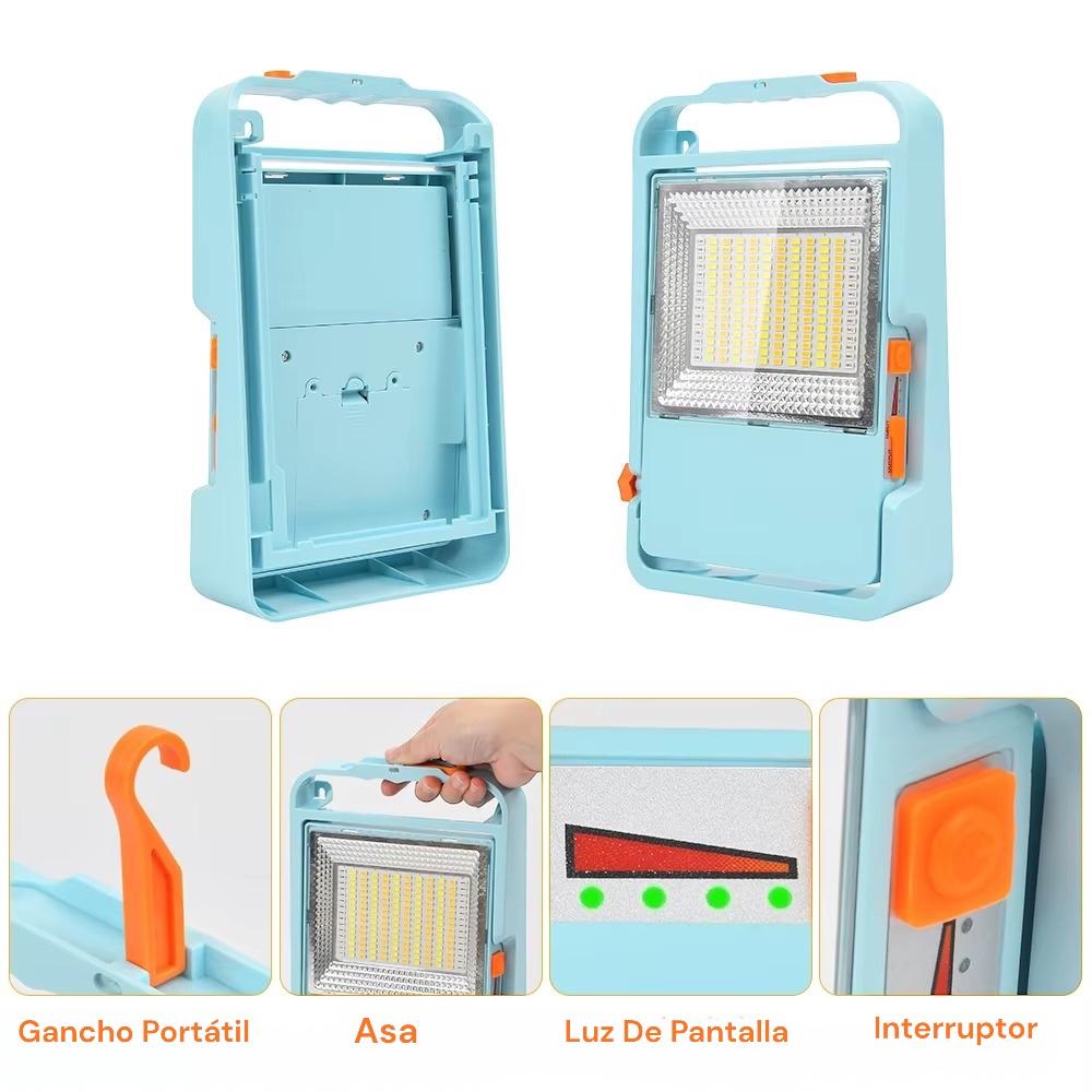 Lampara Reflector Con Panel Solar C - CompraClickYa.cl