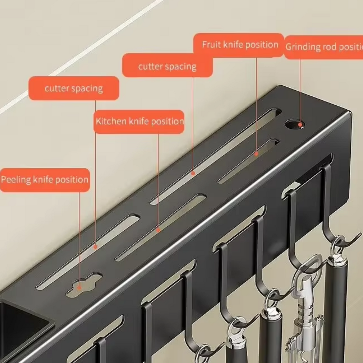 Estante Organizador Porta Cuchillos Alum - CompraClickYa.cl