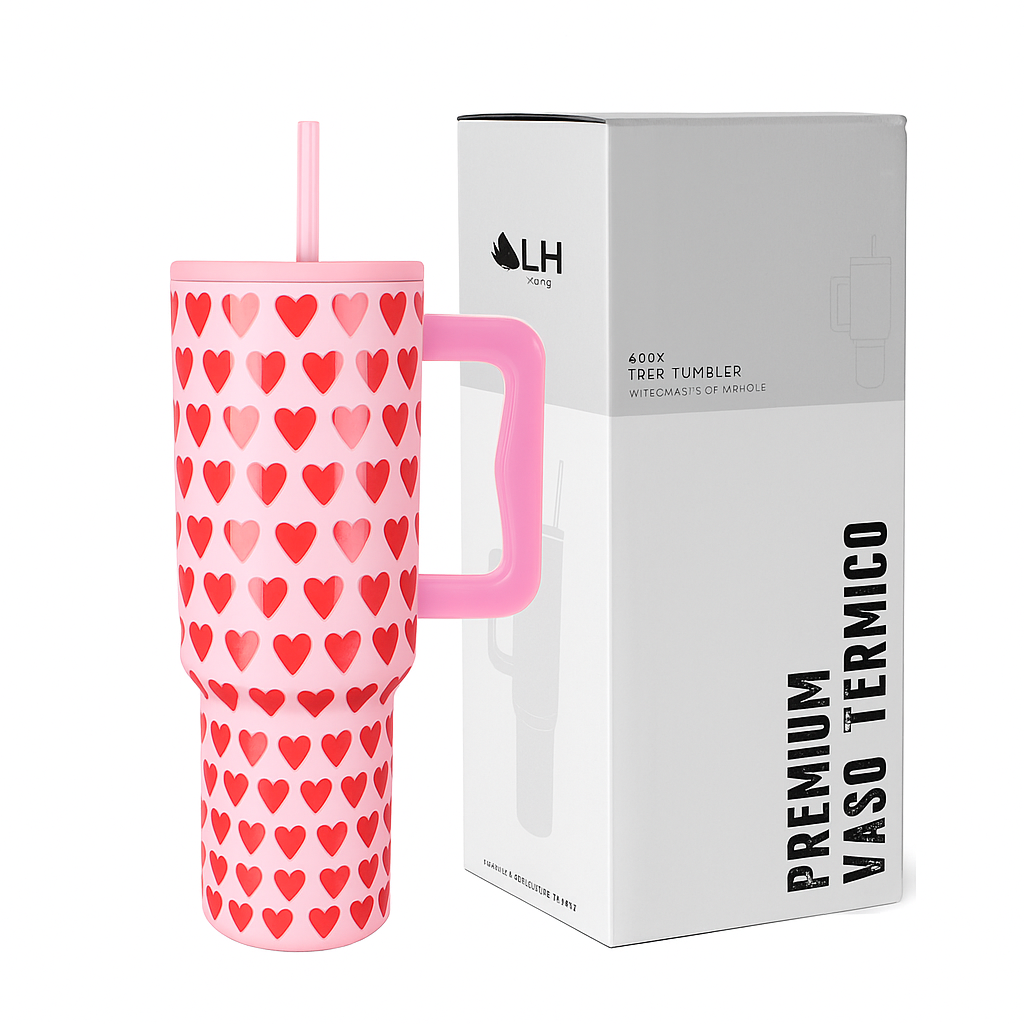 Vaso Térmico Premium 1200 ml Corazones