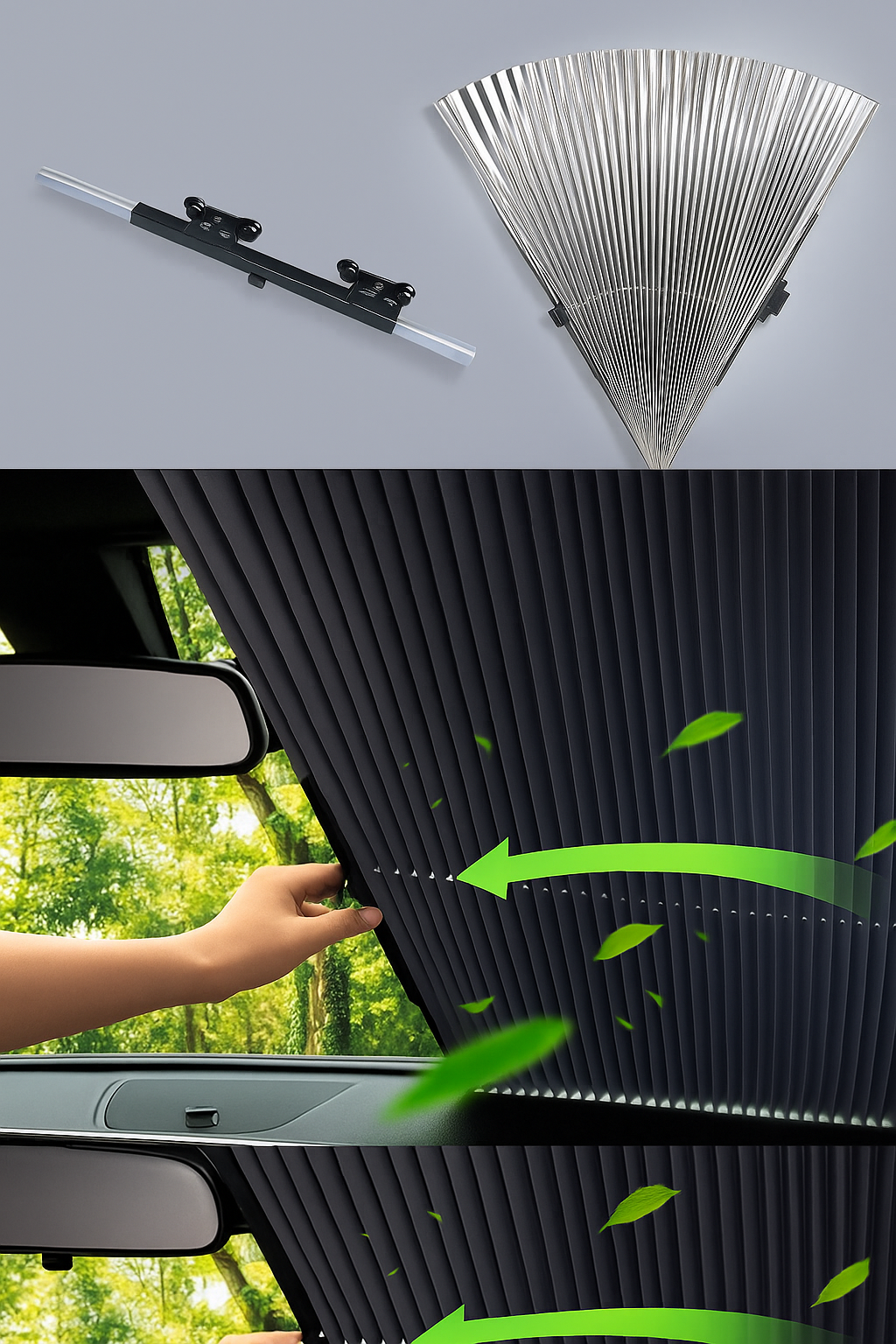 Cortina Plegable de 46 cm para Auto