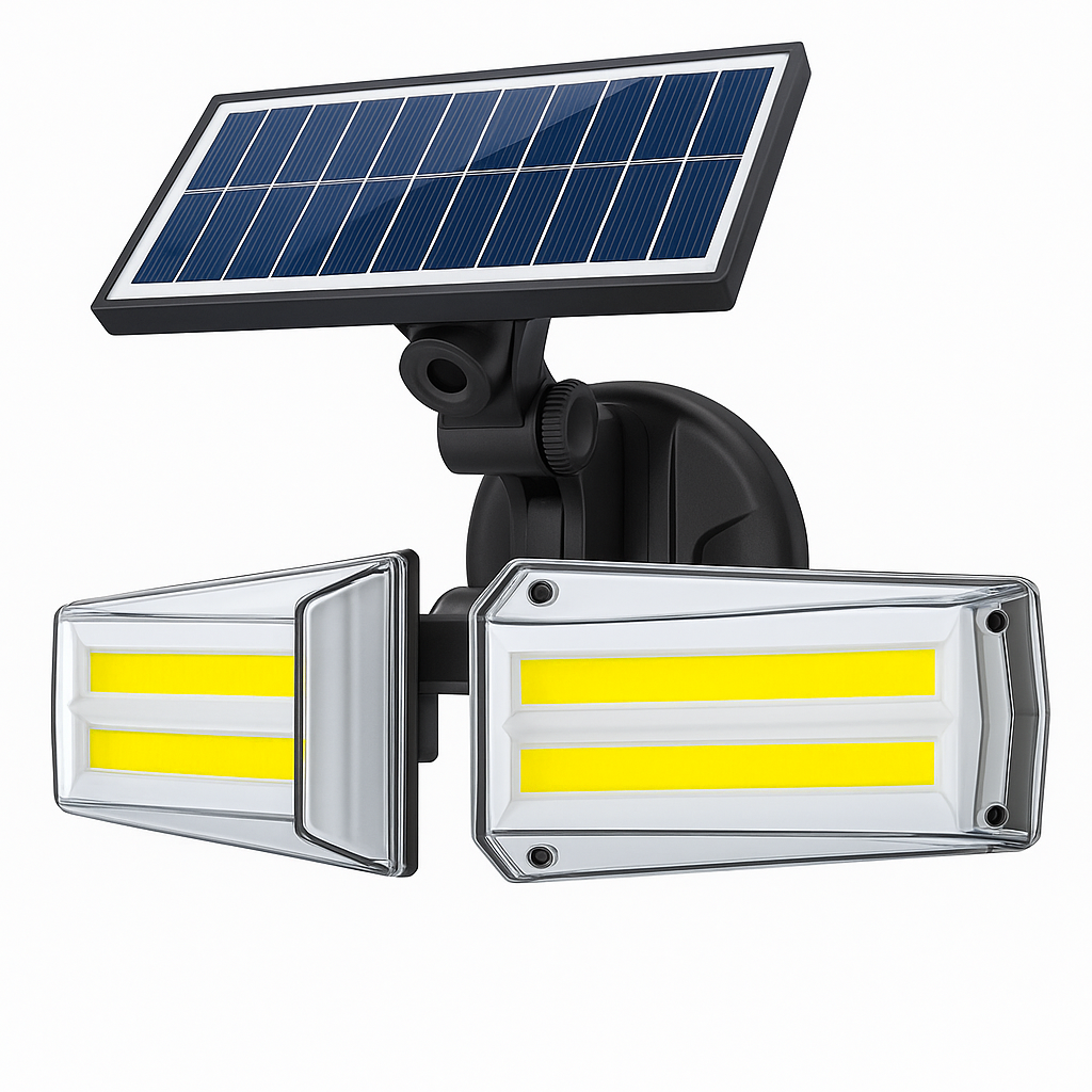 Doble Lampara Ancha LED Solar