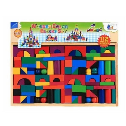 Bloque Madera 112 Piezas Kit Niños Educa - CompraClickYa.cl