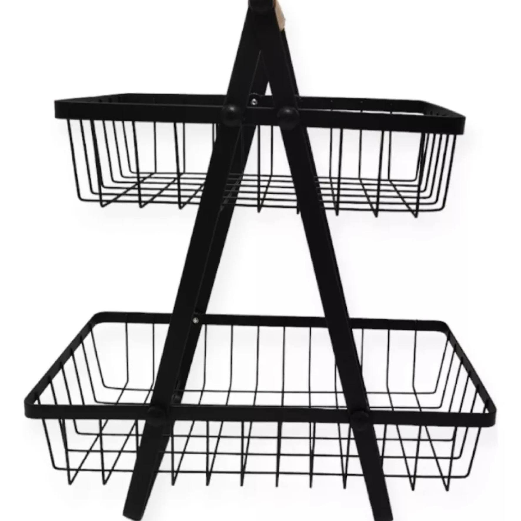 Cesta Metálica De 2 Niveles Frutas Y Mul - CompraClickYa.cl