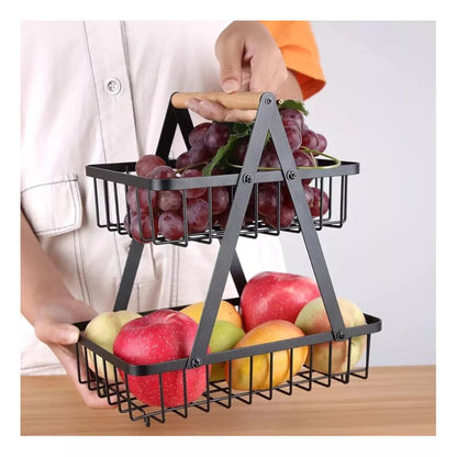 Cesta Metálica De 2 Niveles Frutas Y Mul - CompraClickYa.cl