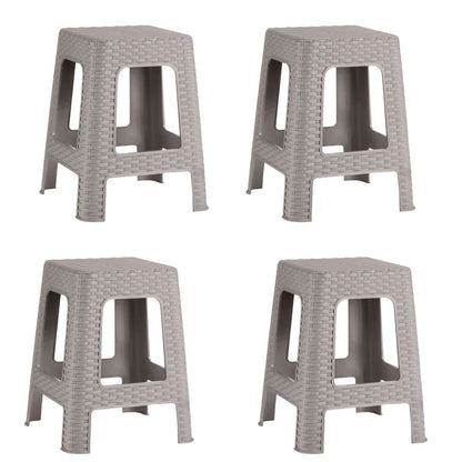 Pack De 4 Banquito cuadrado banco Piso - CompraClickYa.cl