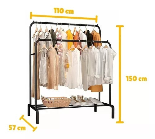 Perchero Closet Doble De Metal - CompraClickYa.cl