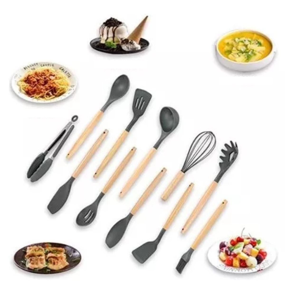 Juego de Silicona 12 Utensilios Cocina - CompraClickYa.cl