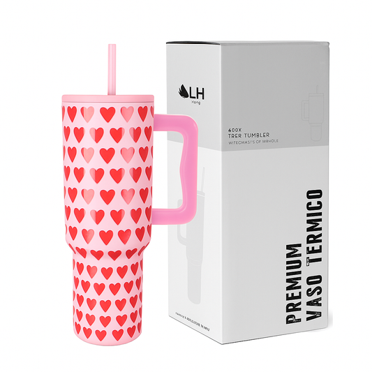 Vaso Térmico Premium 1200 ml Corazones