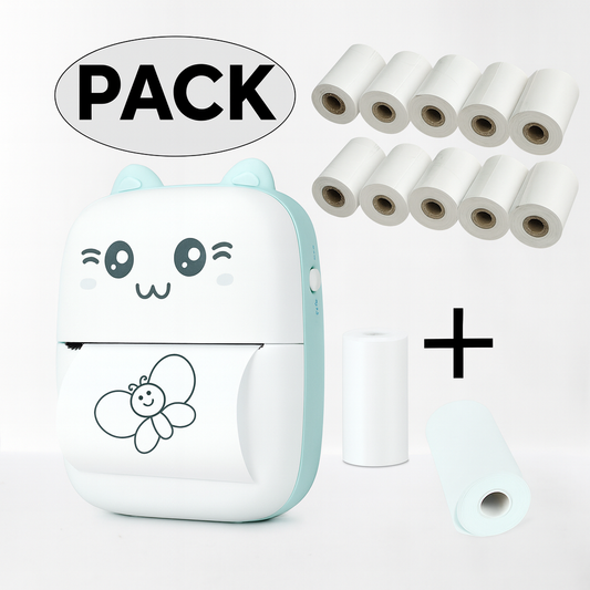 IMPRESORA PORTATIL DE GATITO + 10 ROLLOS - CompraClickYa.cl