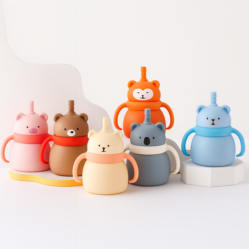 Botella Agua Silicona con Diseños