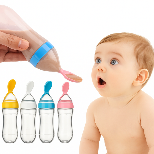 Mamadera cuchara dispensadora sellada