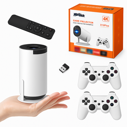 Mini Consola 2 Controles + Proyector 4K