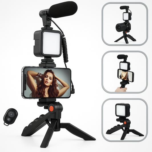 Tripode De Celular Con Luz Y Microfono