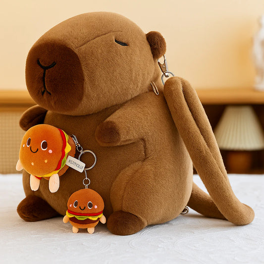 Mochila Peluche Felpa Kawaii Capibara